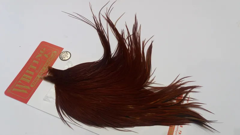 Whiting Silver Grade Dry Fly Rooster Cape in Natural Brown A-2